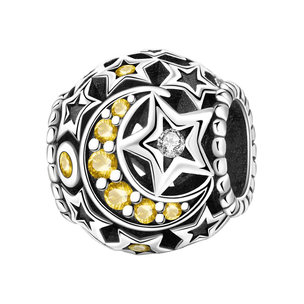 NEW 925 Silver Charm Beads Fit Original Bangle DIY Star Moon Sun Cross Heart Designs Perfect Party Gift