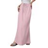 Women's Solid Color Simple Drawstring Elastic Waist Half Skirt