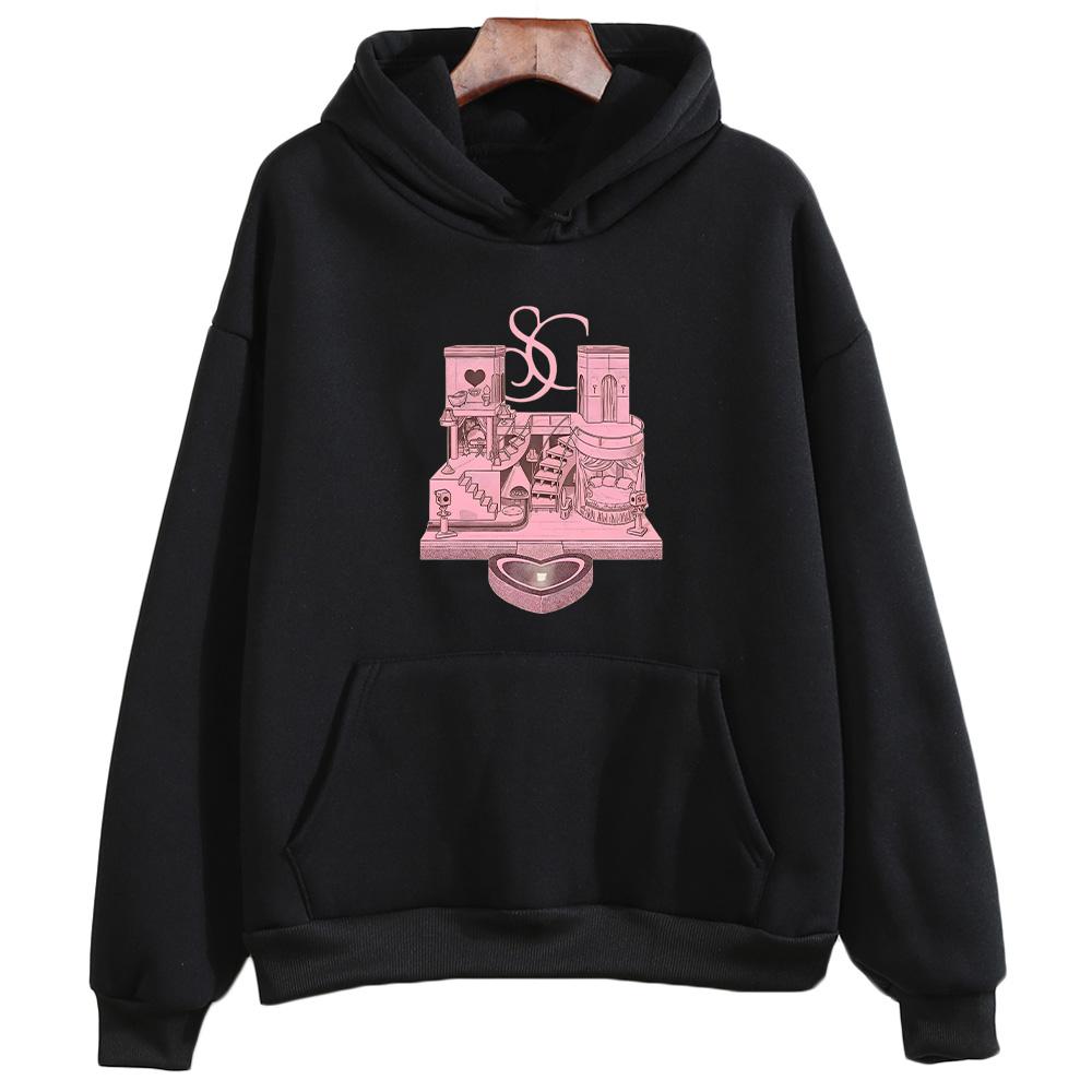 Sabrina Carpenter Merch Hooodies Sabrina Carpenter House Tour Graphic Clothing Long Sleeve Unisex Causal Sweatshirts Top XS чёрный