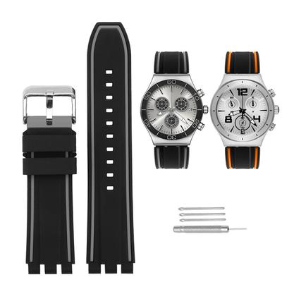 19mm 20mm 21mm Gummiarmband für Swatch Silikon Outdoor Sport Uhrenarmband YVS400 YVS451 YVB404 Armband Herren Damen Uhrenkette