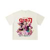 260 GSM Double Yarn 32 Count 100% Cotton Demon Slayer V72 Nezuko Print Unisex Heavy Cotton T Shirt