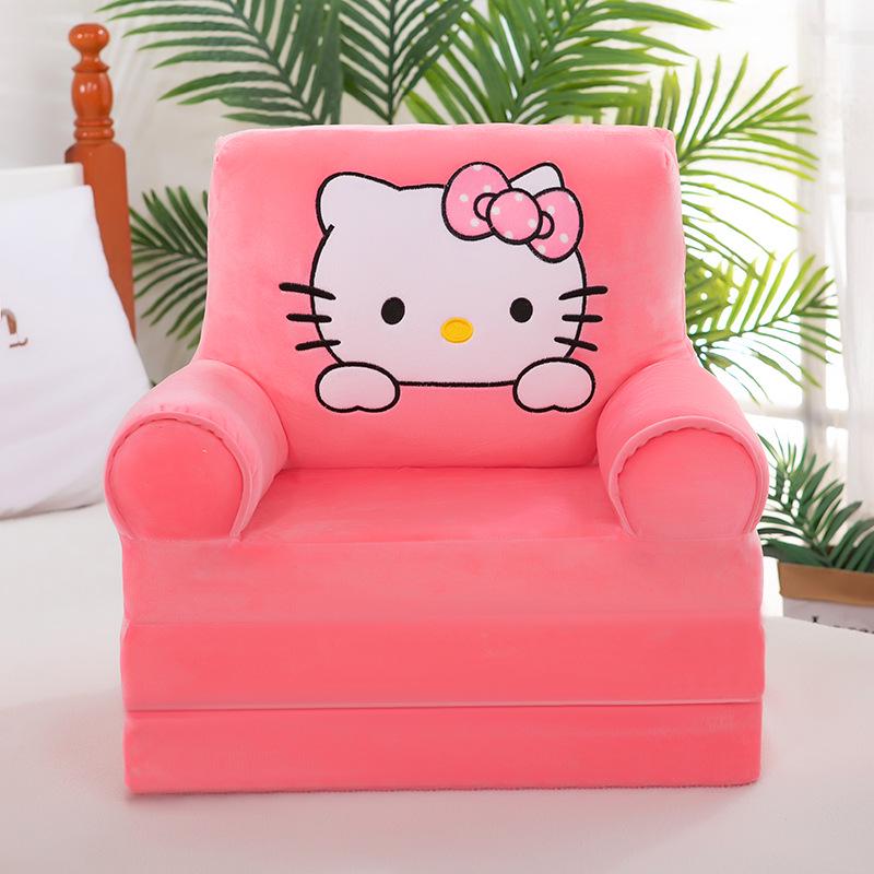 Cartoon Children's Multi-Layer Folding Plush Sofa Bed 