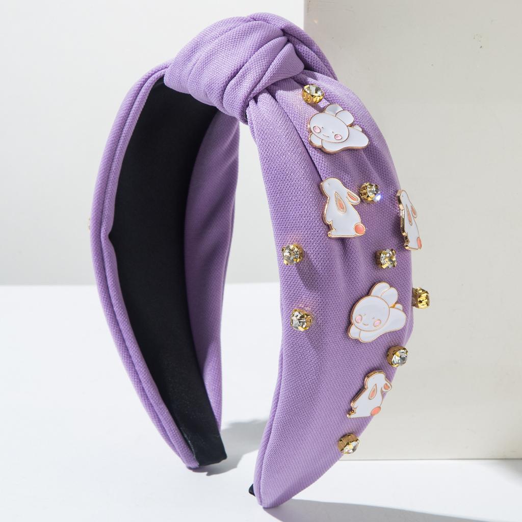 New Easter Diamond Sweet Cute Alloy Rabbit Headband Holiday Hair Accessories