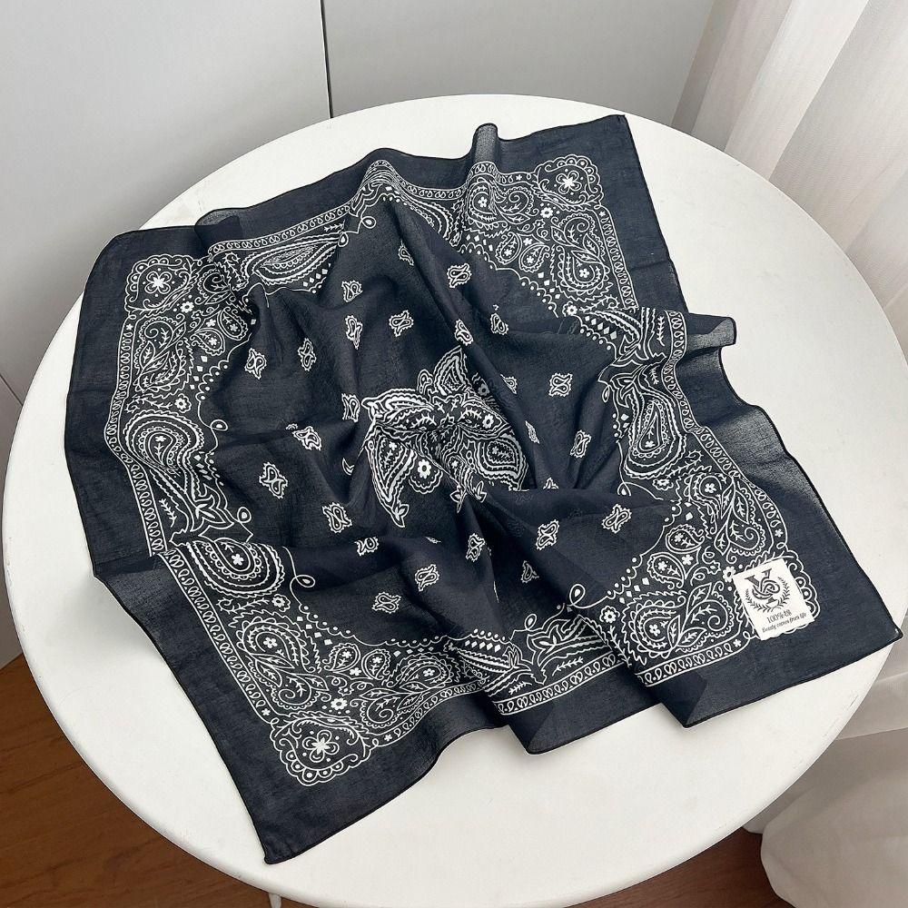 Korean Cashew Nut Print Silk Scarf Breathable Small Scarves Square Handkerchief  Scarf Accessories