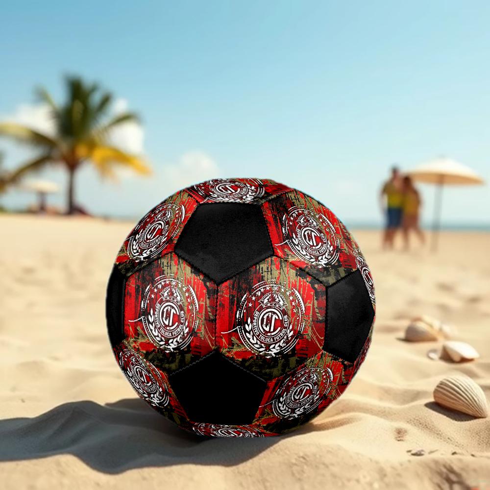 SIZE 5 Deportivo Toluca F.C. Soccer Ball Colorful All Ages Machine Stitched PVC Competition Ready Durable High-Bounce