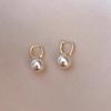 Simple Versatile Strong Light Pearl Earrings Female Temperament Ear Buckle Light Luxury Design Senior Fashionable and Versatile Earrings