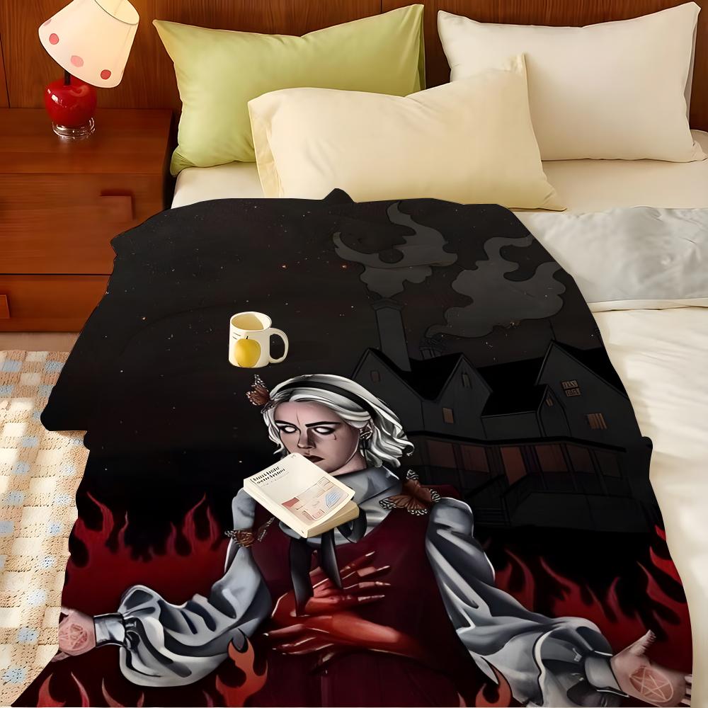 Drama Chilling Adventures of S-Sabrina Überwurf Flanell Überwurfdecke, Leicht Gemütlich, Strapazierfähig Waschbar süß Cool