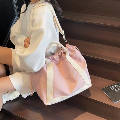 Neue Umhängetasche Damen Bucket Bag College Student Tragbare Schultertasche Pendlertasche Großes Fassungsvermögen Vielseitige Tragetasche