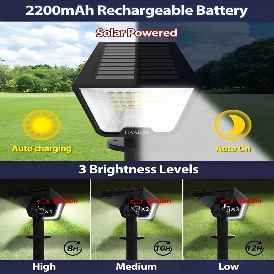 

Solar Lights Outdoor - 4Pack 58LED Solar Spot Lights 4 Sided Lighting Wall Lights for Yard Porch Garden Decor Landscape Lighting 11-15W белый