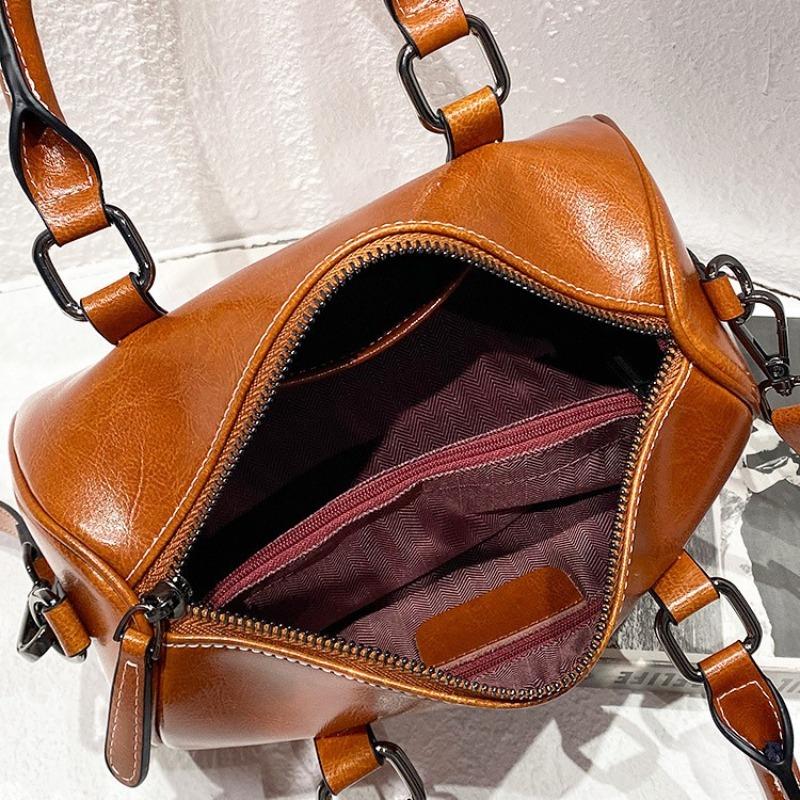 Leather women's bags, small bags, women's messenger bags, new handbags, women's niche shoulder bags