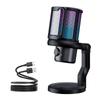 RGB USB Noise-Cancelling Gaming Microphone for PC, Phone & PS4/5 - Ideal for Voice Recording & Live Streaming