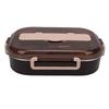 1.5L Lunch Box 4 Compartments 316 Stainless Steel Bento Box Leakproof Meal Prep Container with Soup Bowl for Office