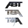 For hbkd6 RS3 3D Metal ABT Logo Letters Car Front Grill Emblem Badge Sticker For hbkd6 A3 A4 A5 A7 A7 Q3 Q5 Q7 TT RS6 RS3 VW Golf 7