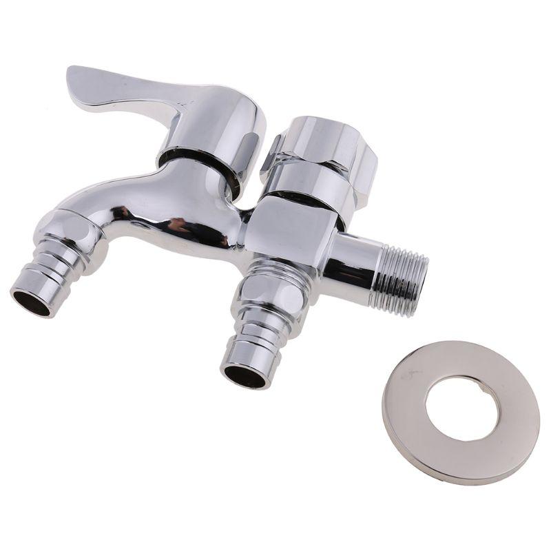 Buy Multifunctional Washing Machine Faucet Double Outlet Dual Connector Water Tap at affordable