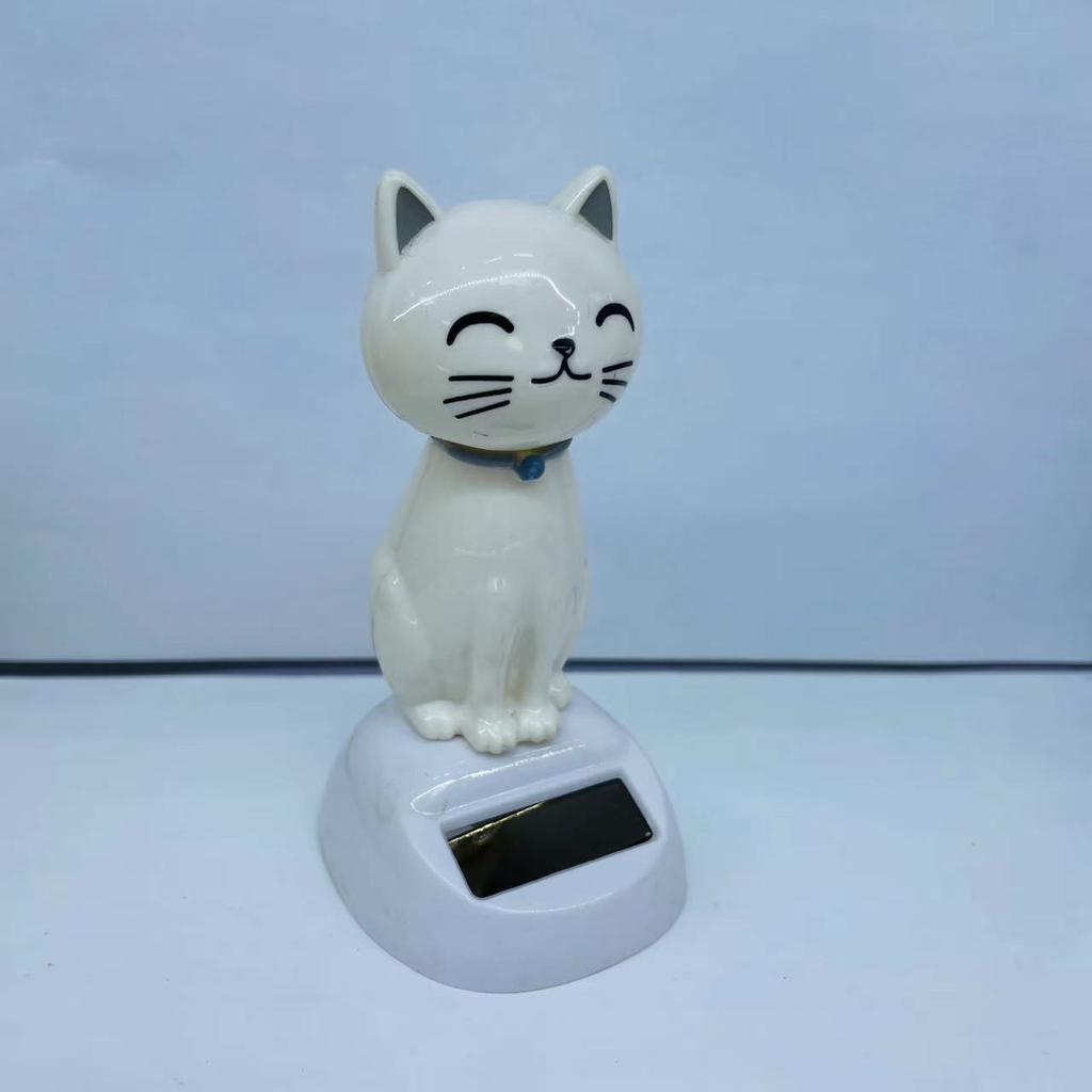 Hot Selling Solar Car Ornaments Creative Car Accessories Swinging Cat Cartoon Doll Toys