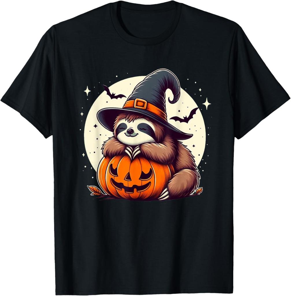 Halloween Kürbis Süßes Faultier Halloween T-Shirt