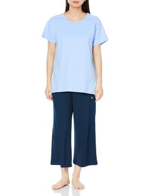 Room Wear Cotton Short Sleeve Length Pants Sheeting Ladies Saxophone 100% 3/4