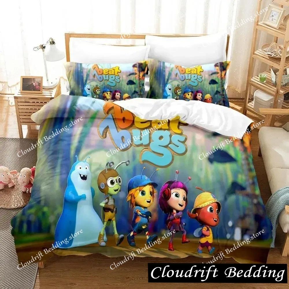 Set Biancheria da Letto Beat Bugs Singolo Twin Full Queen King Size Set Letto Adulto Bambino Camera da Letto Copripiumino Set Stampa 3D Anime Set Lenzuola