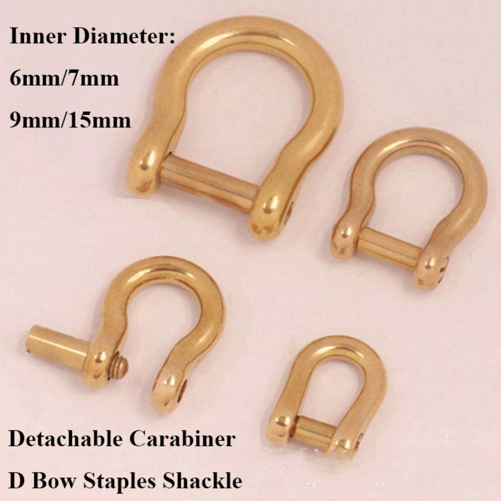 

Винтовой соединитель Съемные пряжки Твердая латунь D-образные скобы Брелок для ключей Брелок Крючок Карабин
