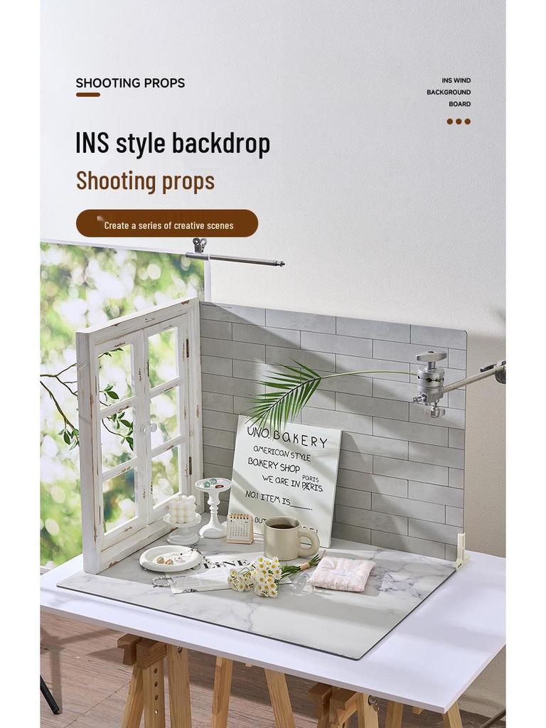 Solid Wood Window Photography Props: Indoor Scene and Background Board