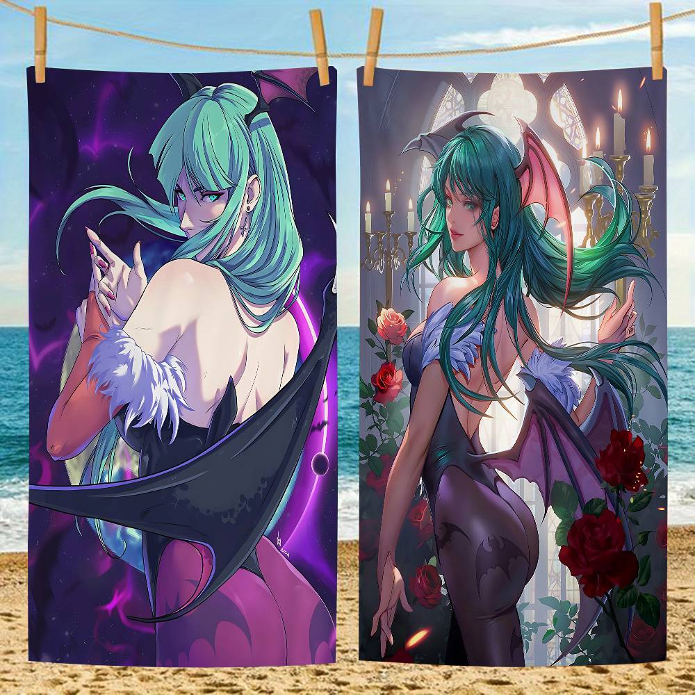 Girl Game M-morrigan Aensland Microfiber Beach Towel Absorbent Quick dry Soft Yoga Swimming Resort Mountain Climbing Towel
