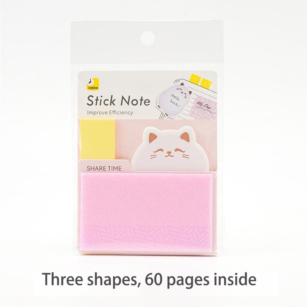 60 sheets cute cartoon combination sticky notes on Instagram, small notebook for students to use for message tags and memos
