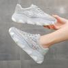 Women Platform Sneakers  Autumn Rhineste Sequin Lace-up Casual Sport Running Shoes Femme Breatheable Shoes Zapatos Mujer