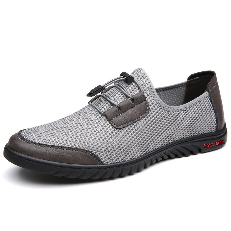 2025 new men's shoes summer casual shoes Baita soft-soled breathable mesh fly-woven board shoes men's running sports shoes