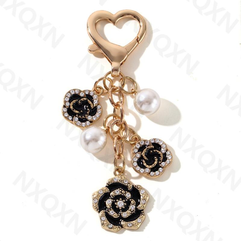 Hübsche Blume Preal Emaille Schlüsselanhänger Pflanze Elegant Schlüsselring Für Frauen Mädchen Freundschaftsgeschenk Dekoration Handgefertigt DIY Schmuckset