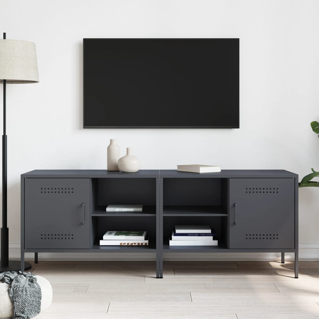 TV Cabinets 2 Pcs Anthracite 68 X 39 X 50.5 Cm Steel
