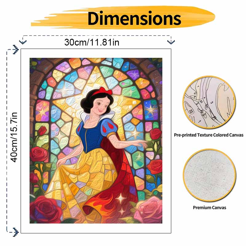 Disney Princess Stained Glass Oil Painting Hand Painting Coloring Painting Handmade Diy Home Decoration Gift