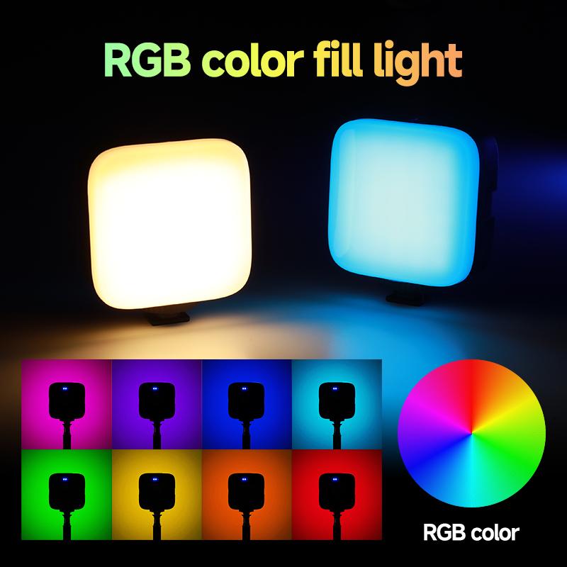 Mini RGB LED Video Fill Light Rechargable Portable Camera Light Photography Vlogging Outdoor Shoot Photo Pocket Lamp