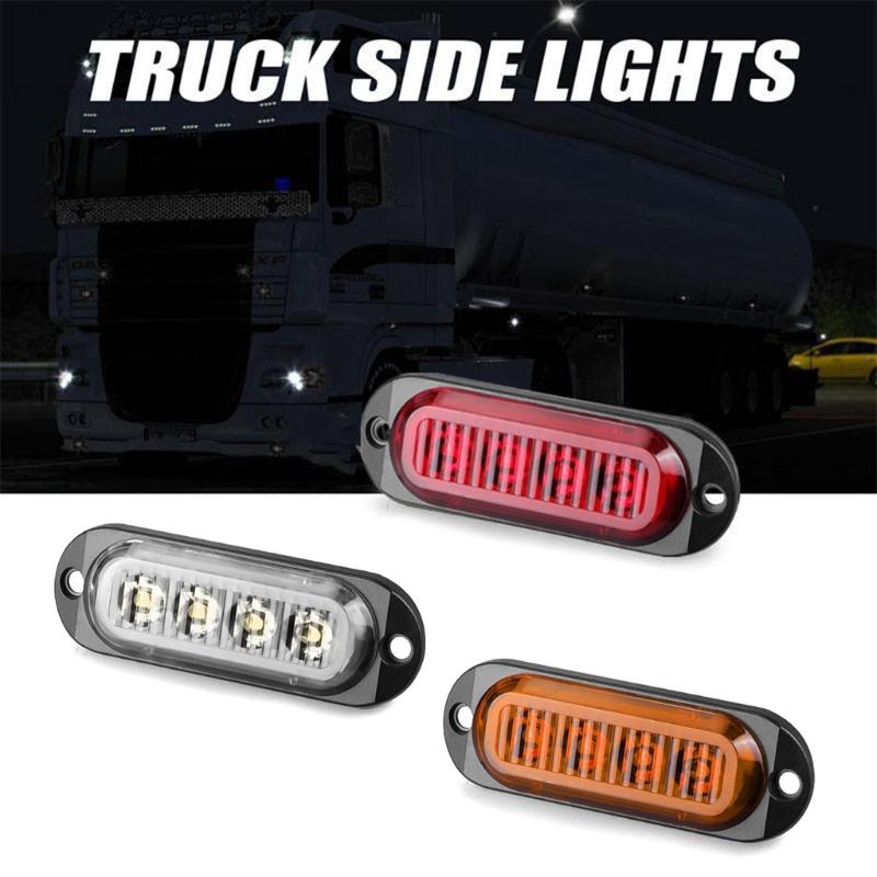 4LED Turn Signal Stop Brake Light For Car Trailer Truck Pickup Indicator Waterproof Taillamp Side Marker Lamp Tail Light