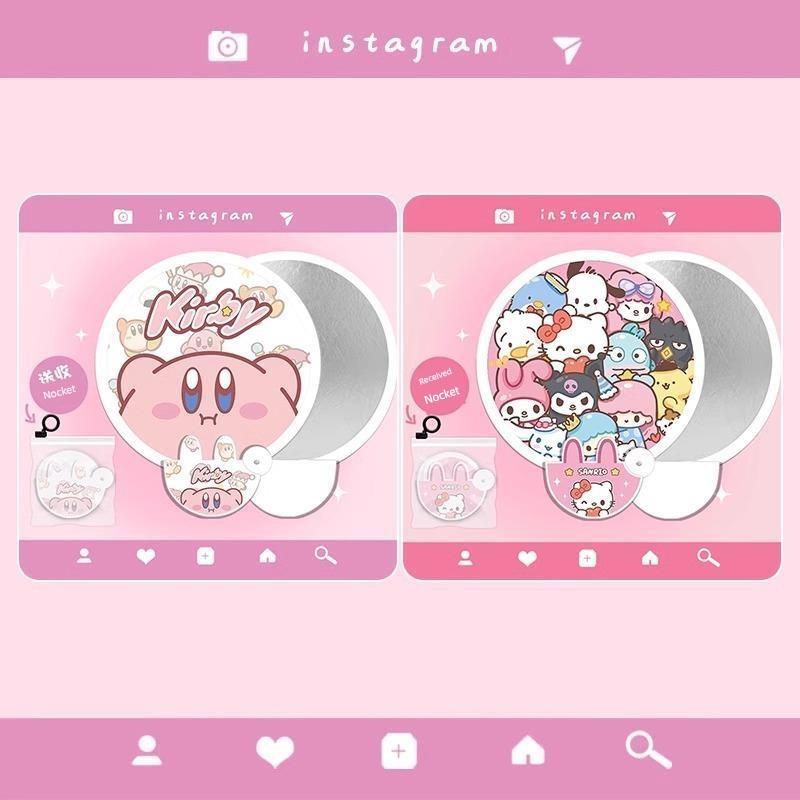 Cartoon Reflector Folding Fan Crayon Xiaoxin Portable Circular Fan Summer Cute Small Fan Portable Storage
