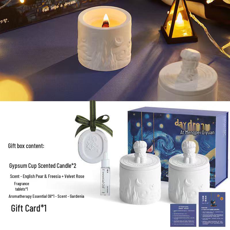 Van Gogh Valentine s Scented Candle Gift Box - Bedroom Ornament for Girls Birthdays & Wedding Favors