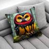 Nighthawk Night Owl Bird Throw Pillow Case For 50x50cm 30x30cm 55x55cm 45x45cm 40x40cm Square Bed Pillowcase Cover