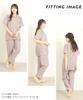 ON NISHIKI Summer Short Premium Combed Double Top and Bottom Long Loungewear Size Women's Pajamas, Sleeves, 100% Cotton, Yarn, Gauze, Skin-Friendly,