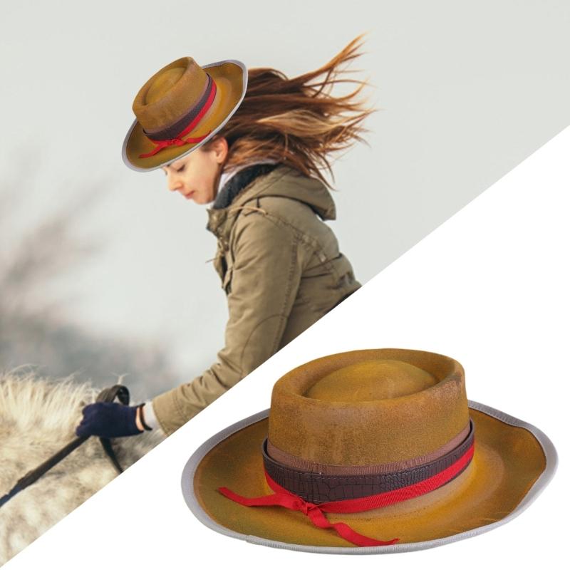 Brown Fashion Western Hats Travel Sun Hat Circuses Show Hat Popular Headwear with Handmade Old Stylish