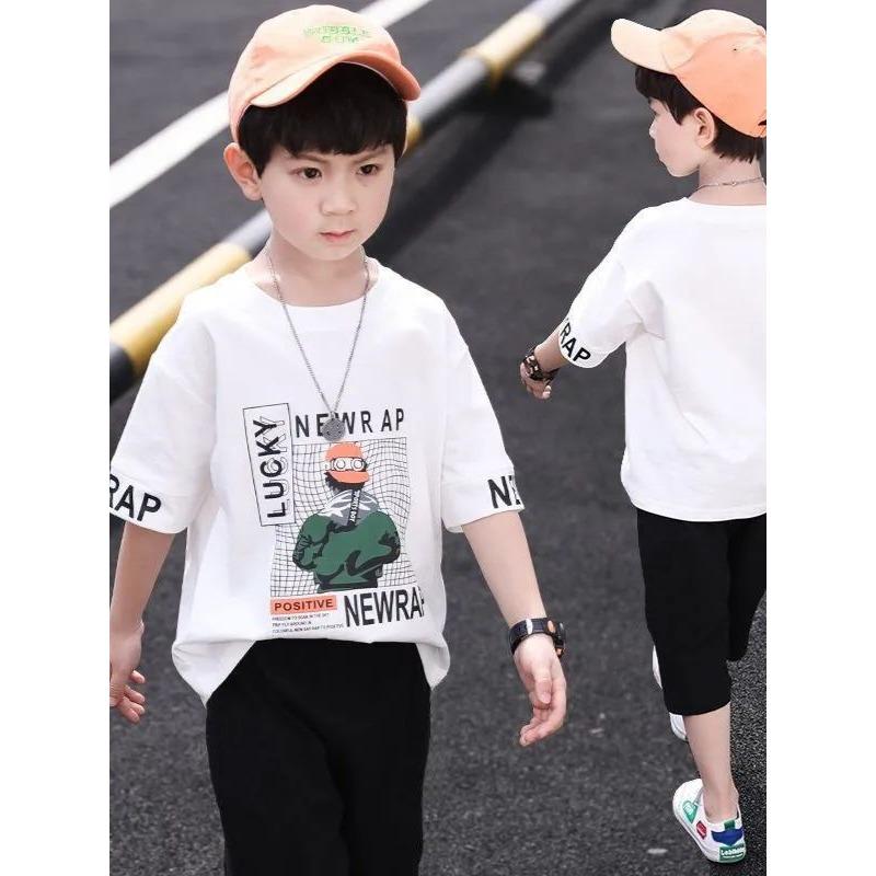 Kinder-T-Shirt und Shorts Set, bequem, hautfreundlich und atmungsaktiv, geeignet für Sport und den täglichen Gebrauch