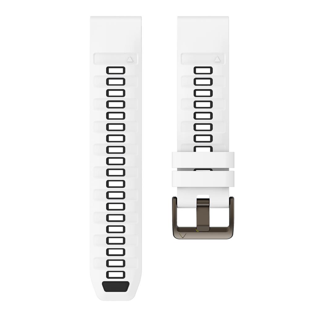 KALEBOL QuickFit 22mm Watch Strap for Garmin Fenix 7 Pro/7/6 Pro Dual Color Silicone Wrist Band