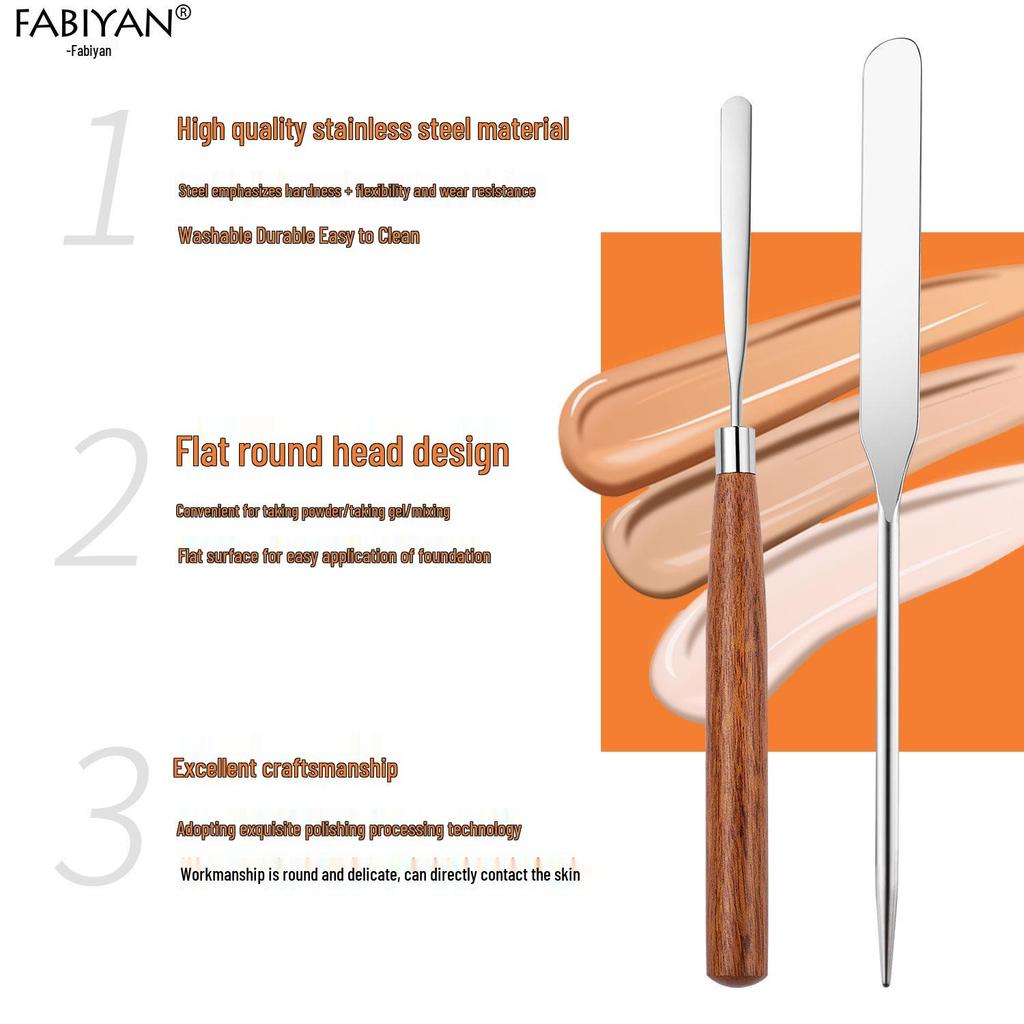 Japanese-Style Multi-Functional Mixing Spatula: Natural Pear Wood & Stainless Steel