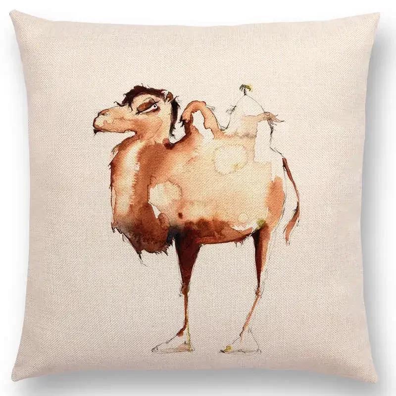 Lustige Cartoon Schurken Tiere Sofa Kissenbezug Eichhörnchen Hase Maus Flamingo Fuchs Hund Eule Vogel Tom und Jerry Kissenbezug