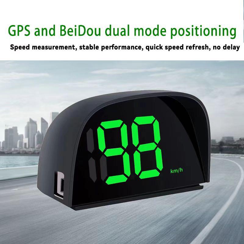 Car Head-Up GPS Speedometer Real-Time Digital Display USB Powered