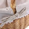 Willow Rattan Flower Girl Baskets Handmade Picnic Container Woven Basket Storage With Handle Flower Arrangement Basket