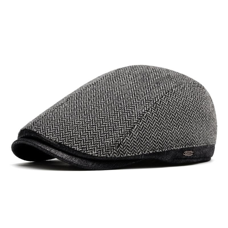 British Style Newsboy Cap Men's Beret Autumn Winter Warm Forward Cap