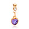 Zircon Stainless Steel Cartilage Stud Earrings - European & American Style