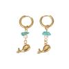 Atoztide Trendy Shiny Zircon Ocean Series Pendant Earring Women Stainless Steel Gold Color Multiple Styles Earring Jewelry Gift
