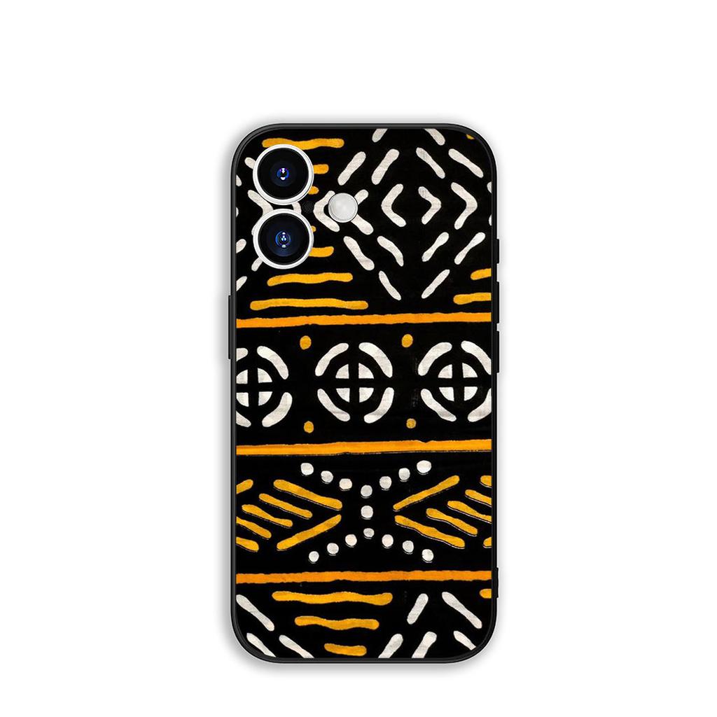 Phone Cover Print Design African Wax Casing for Apple iPhone 16 15 14 Plus 13 12 Mini 17 Pro Max + ProMax 16E Air 15+ Case