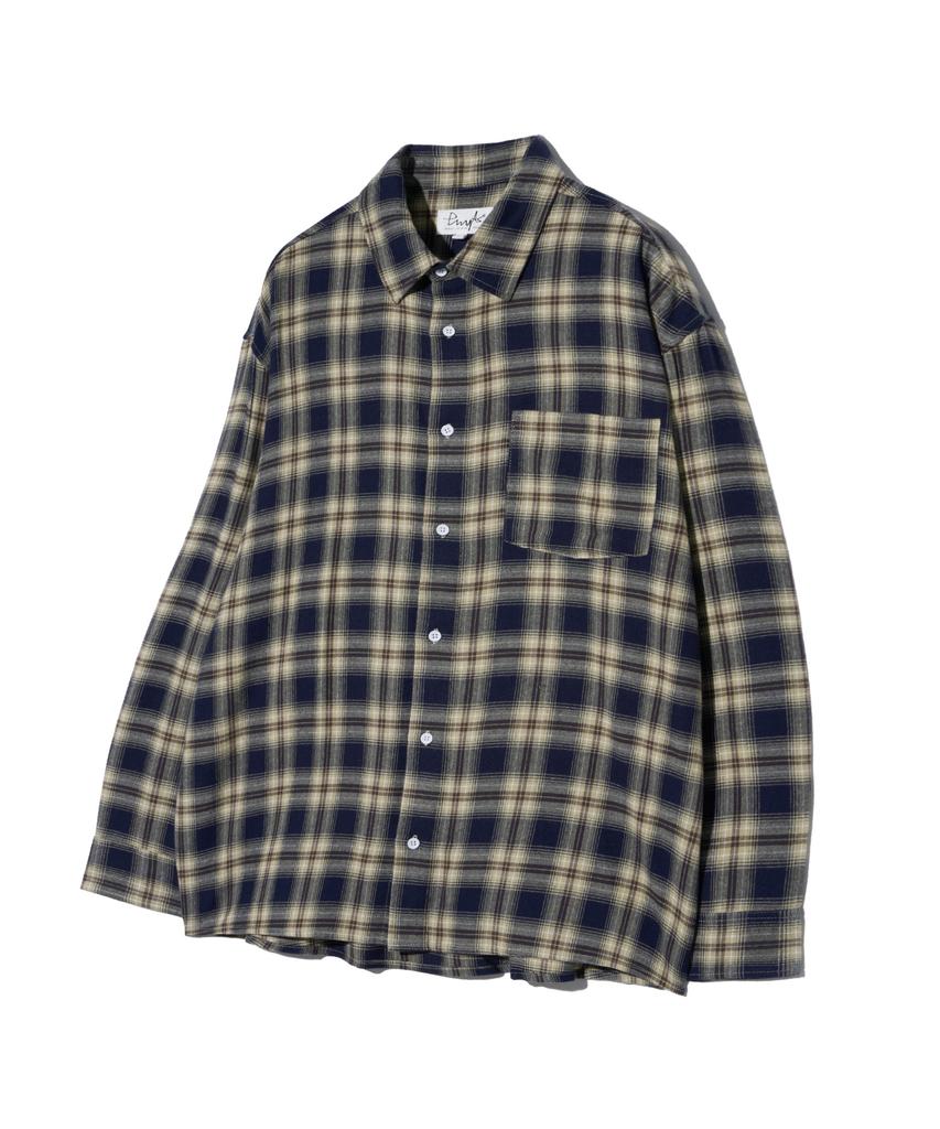 PHYSICAL DEPARTMENT Flannel District Tartan Check Shirt_Navy