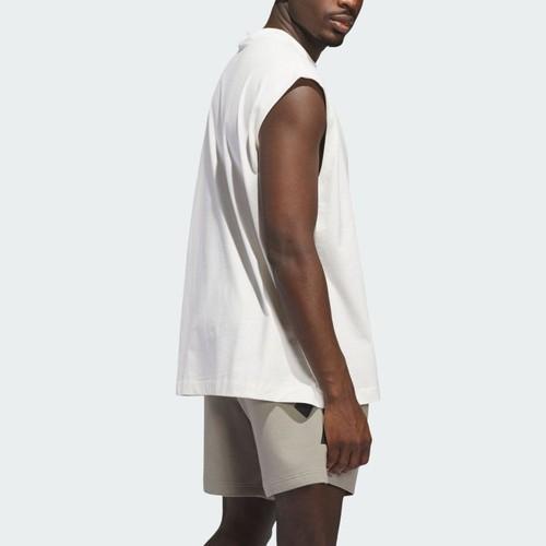 adidas sports simple and comfortable sleeveless loose tank top, unisex, white